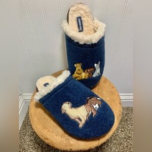 Lands’ End Felt Scuff Slippers Womens